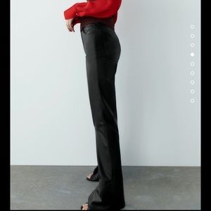 Zara faux leather split pants